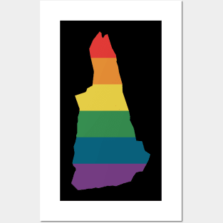 New Hampshire State Rainbow Posters and Art